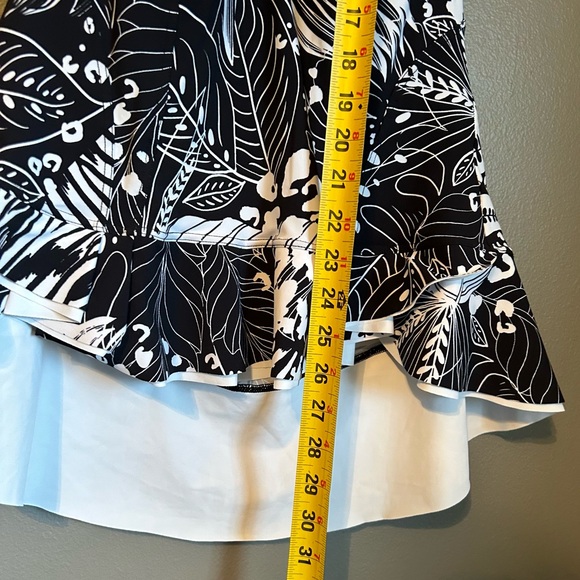 NWT Profile by Gottex Sz 14 Black White Padded Halter Tankini Swimsuit Top $98! - Picture 11 of 13